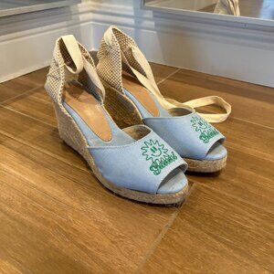 GANNI CANVAS ESPADRILLE WEDGES EU 38 US 7.5